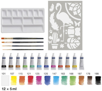 FABER-CASTELL Kit d'aquarelle, 18 pièces