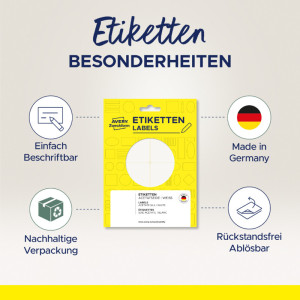 AVERY Zweckform Étiquette de nom, 80x54 mm, enlevable, blanc