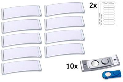 AVERY Zweckform Porte-nom, 68 x 22 mm, set de 10, argent