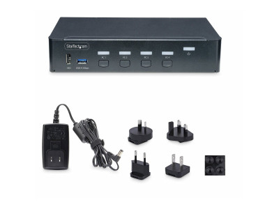 Startech : 4-PORT DP KVM SWITCH - 4K 60HZ DISPLAYPORT TAA COMPLIANT