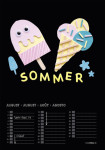 folia Calendrier mural créatif, A4, 170 g/m2, noir folia Calendrier mural créatif, A4, 170 g/m2, noir