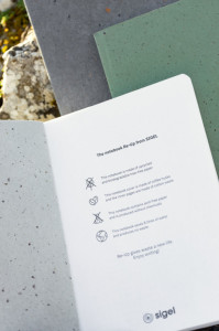 Carnet Sigel Re-Up, format A5, ligné, gris clair
