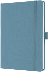 Carnet Sigel Jolie Feel, textile, format A5, ligné, bleu