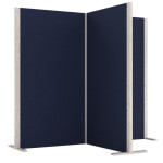 Cloison acoustique magnetoplan Wood Series, Cube, Bleu