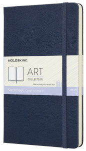 Carnet de croquis MOLESKINE, format L/A5, 165 g/m², couverture rigide, bleu