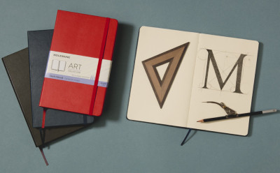 Carnet de croquis MOLESKINE, format L/A5, 165 g/m², couverture rigide, bleu