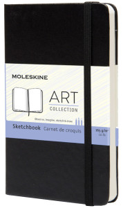 Carnet de croquis MOLESKINE, format L/A5, 165 g/m², couverture rigide, bleu
