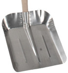 EDA Pelle avec manche en bois, largeur: 360 mm, argent