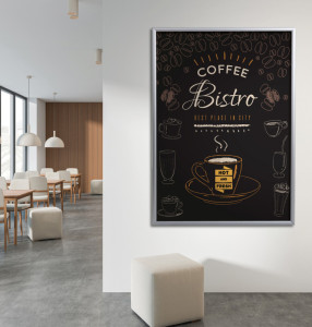 EUROPEL Cadre porte-affiche, B1, 25 mm, argent anodisé