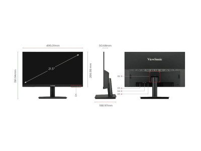 Viewsonic : 22IN VA220-H VA 100HZ 1MS MPRT VS19970 FHD 1920:1080 16:9 250CD