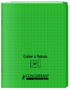 CONQUERANT CLASSIQUE Cahier à rabat 240 x 320 mm, bleu