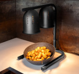 APS Lampe chauffante avec 2 lampes infrarouges, noir APS Lampe chauffante avec 2 lampes infrarouges, noir