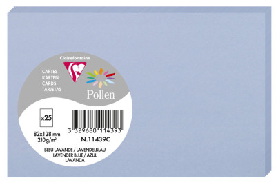 Pollen by Clairefontaine Carte 82 x 128 mm, blanc naturel