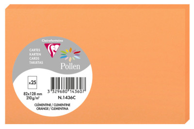 Pollen by Clairefontaine Carte 82 x 128 mm, blanc naturel