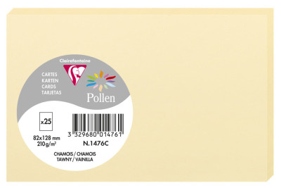 Pollen by Clairefontaine Carte 82 x 128 mm, blanc naturel