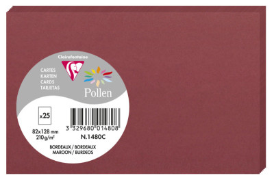 Pollen by Clairefontaine Carte 82 x 128 mm, blanc naturel