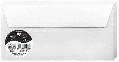Pollen by Clairefontaine Enveloppes DL, blanc naturel