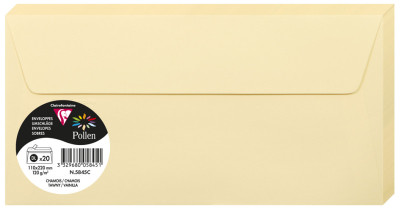 Pollen by Clairefontaine Enveloppes DL, blanc naturel
