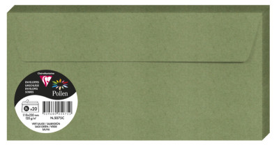 Pollen by Clairefontaine Enveloppes DL, blanc naturel