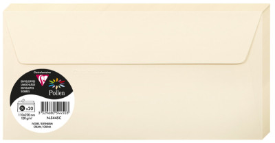 Pollen by Clairefontaine Enveloppes DL, blanc naturel