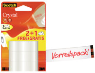 3M Scotch Ruban adhésif Crystal Clear 600, 19 mm x 25 m