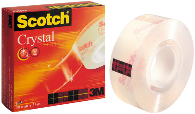 3M Scotch Ruban adhésif Crystal Clear 600, 19 mm x 25 m