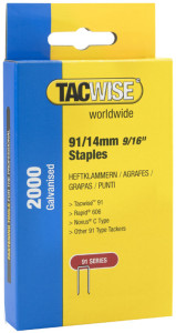 TACWISE Agrafes étroites 91/14 mm galvanisées, 2.000 pièces