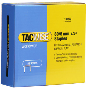 TACWISE Agrafes 80/16 mm galvanisées, 10.000 pièces