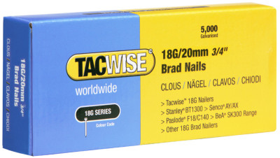 TACWISE Clous 18G/32 mm, 5.000 pièces