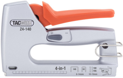 TACWISE Agrafeuse/cloueuse Z4-140 (4 en 1), argent/orange