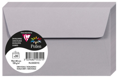 Pollen by Clairefontaine Enveloppes 90x140 mm, blanc naturel