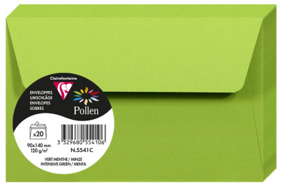 Pollen by Clairefontaine Enveloppes 90x140 mm, blanc naturel