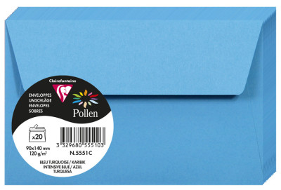 Pollen by Clairefontaine Enveloppes 90x140 mm, blanc naturel