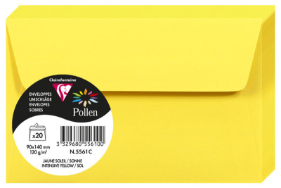 Pollen by Clairefontaine Enveloppes 90x140 mm, blanc naturel