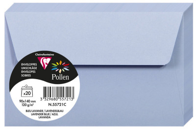 Pollen by Clairefontaine Enveloppes 90x140 mm, blanc naturel