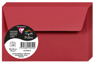 Pollen by Clairefontaine Enveloppes 90x140 mm, blanc naturel