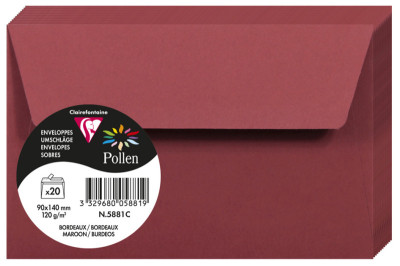 Pollen by Clairefontaine Enveloppes 90x140 mm, blanc naturel
