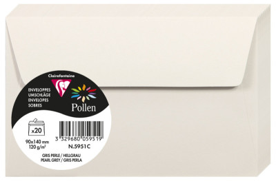 Pollen by Clairefontaine Enveloppes 90x140 mm, blanc naturel