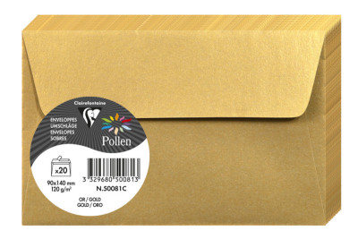 Pollen by Clairefontaine Enveloppes 90x140 mm, blanc naturel