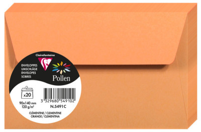 Pollen by Clairefontaine Enveloppes 90x140 mm, blanc naturel