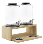 APS Getränkespender VALO, 2 x 7 Liter, Glas/Eichenholz APS Getränkespender VALO, 2 x 7 Liter, Glas/Eichenholz