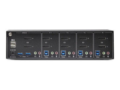 Startech : SWITCH KVM 4 PORTS DISPLAYPORT pour 2 MONITEURS KVM 4K 60HZ