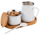 APS Milch-/ Zucker-Set, Akazienholz/Edelstahl, 5-teilig APS Milch-/ Zucker-Set, Akazienholz/Edelstahl, 5-teilig