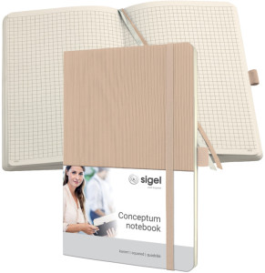 sigel Carnet de notes Conceptum, A5, quadrillé, beige