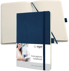 sigel Carnet de notes Conceptum, A5, ligné, bleu