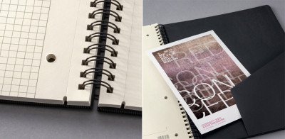 sigel Carnet à spirale Conceptum, A5, ligné, noir