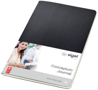 sigel Carnet Conceptum, A5, quadrillé, noir