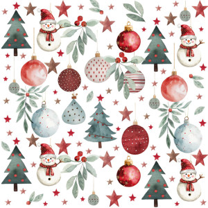 PAPSTAR Serviette à motif de Noël 