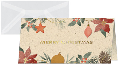 Carte de Noël Sigel « Art de Noël », DIN long (2/3 A4)