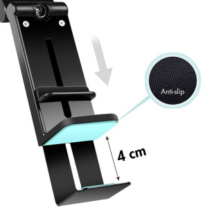 LogiLink Smartphone-Ständer, faltbar & klemmbarer, schwarz